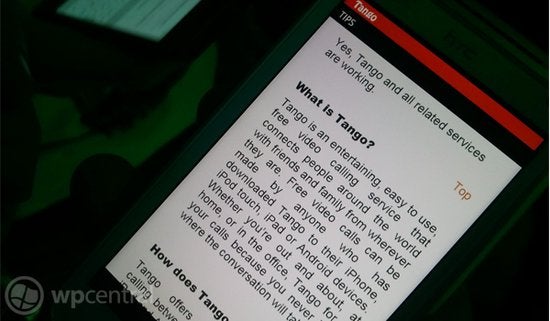 Video calling for Windows Phone is made possible by the &#039;Tango&#039; app