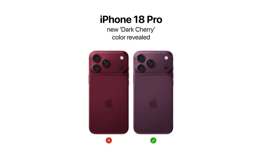 The two speculated Dark Cherry colors side by side. | Image by Apple Hub - We finally know the real "Dark Cherry" color for the iPhone 18 Pro