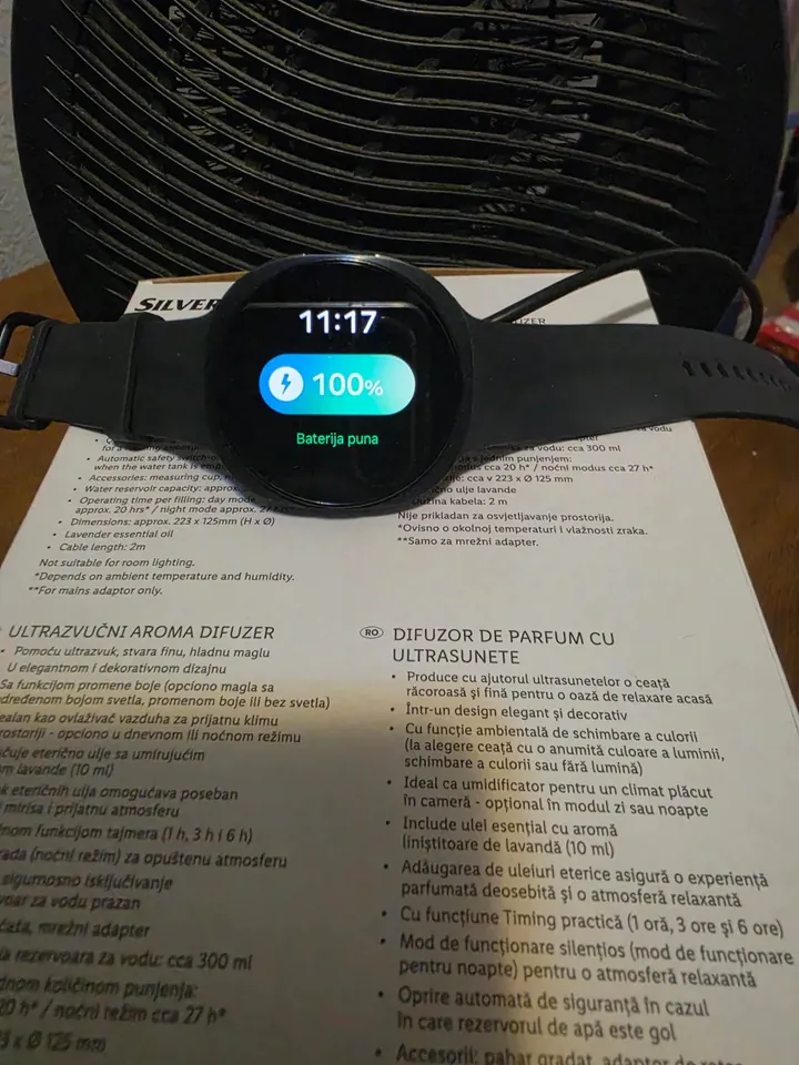 The charging times are close to what Samsung advertises but note the desktop fan in the background.