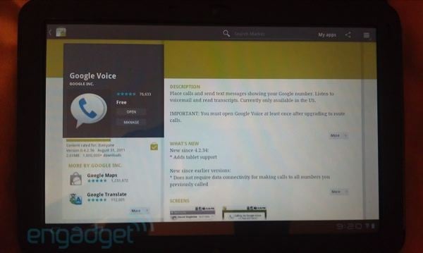 Google Voice is now available for tablets - Google Voice update brings support for Honeycomb and tablets