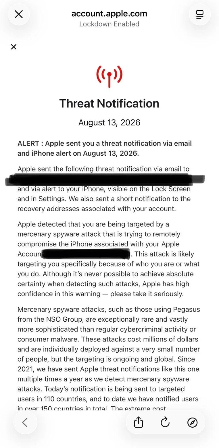 Concerned users report receiving the notifications.
