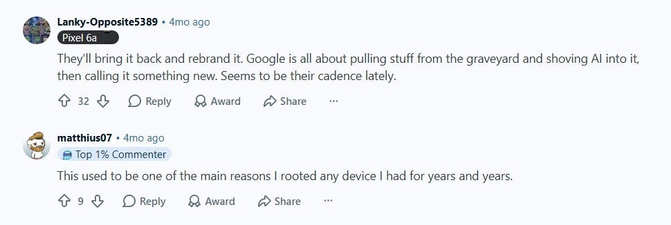 User comment about the double tap to lock feature on Pixel phones.