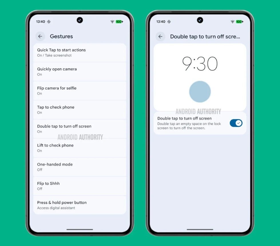 Double tap to turn off screen feature in Pixel phones.