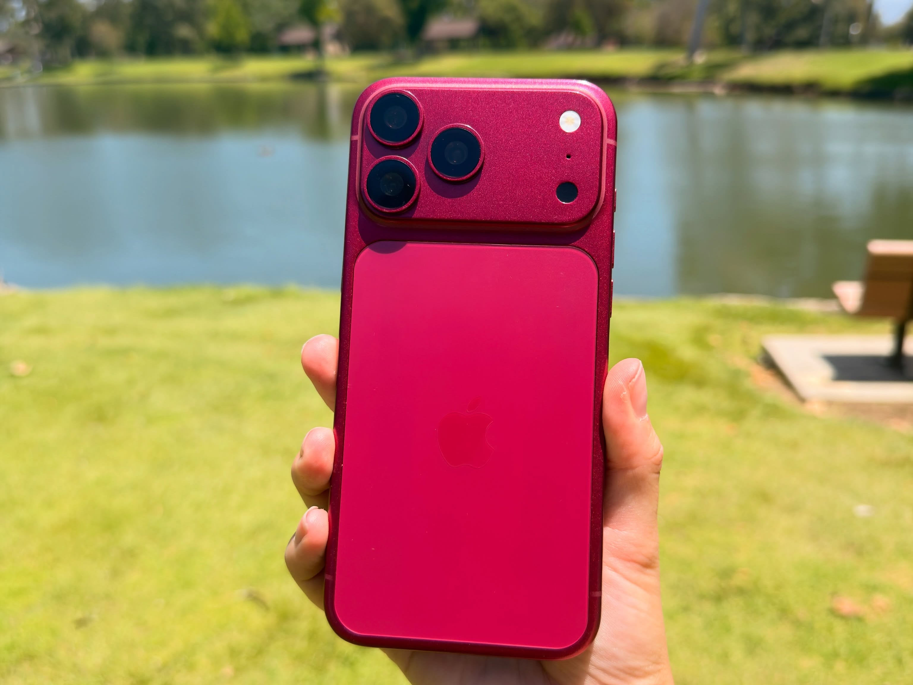 Dark Cherry iPhone 18 Pro Max dummy unit
