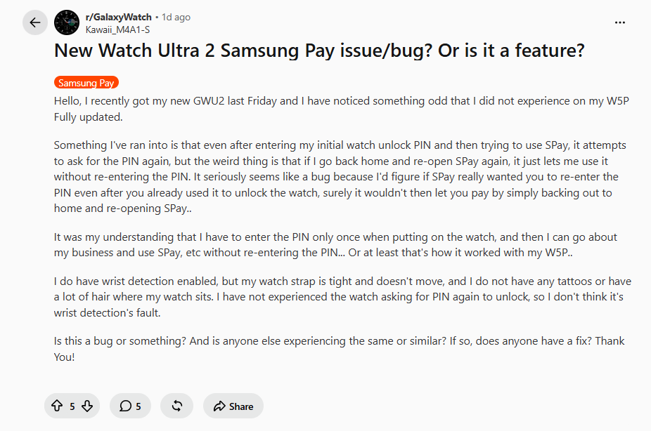 Even just-released models aren't immune to bugs. | Image by Kawaii_M4A1-S - Google Pixel Watch owners can breathe a sigh of relief after scary warning