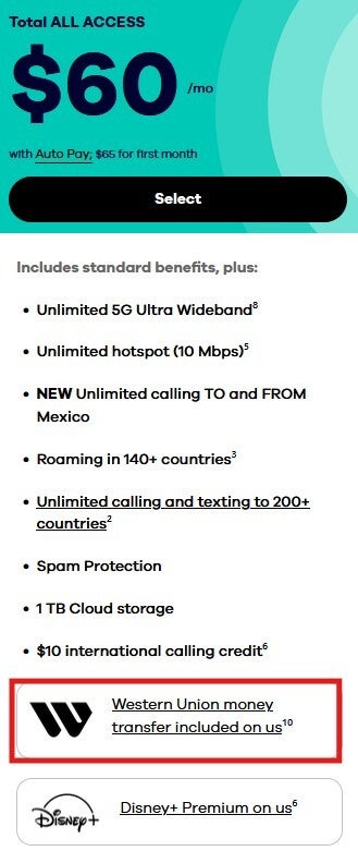 Total Wireless top mobile plan.