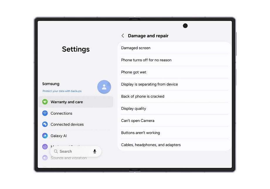 The easiest way to get repair assistance. | Image by Samsung - Samsung just fixed the most annoying part about owning a Galaxy phone