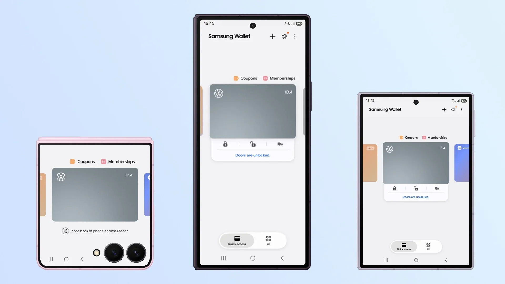 You can now use Digital Key in Samsung Wallet to unlock your car. Provided it's one of the latest ID models. | Image by Samsung - Samsung and Volkswagen just made traditional car keys obsolete