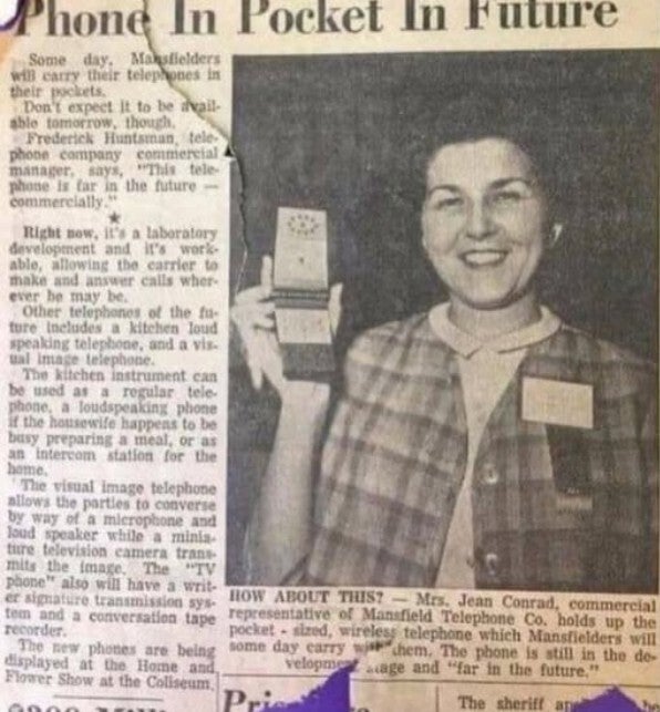 1963 newspaper article predicts cellphones, Siri, FaceTime and more.