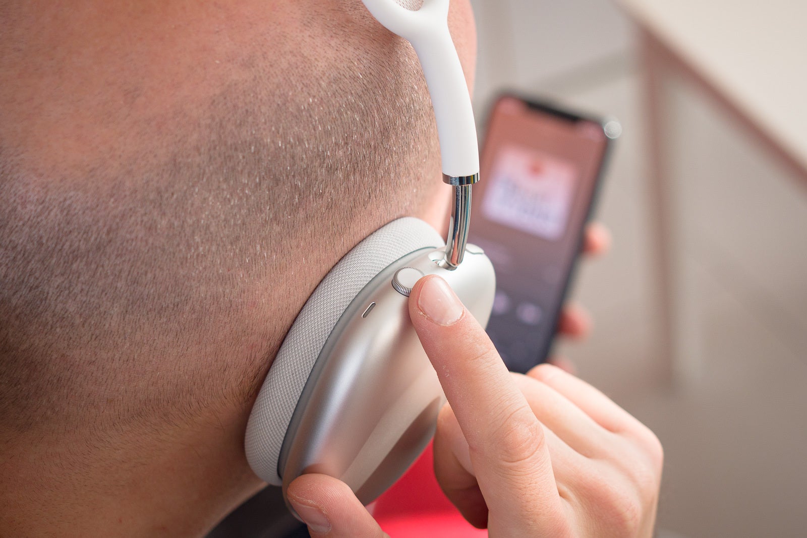 Man with headphones.