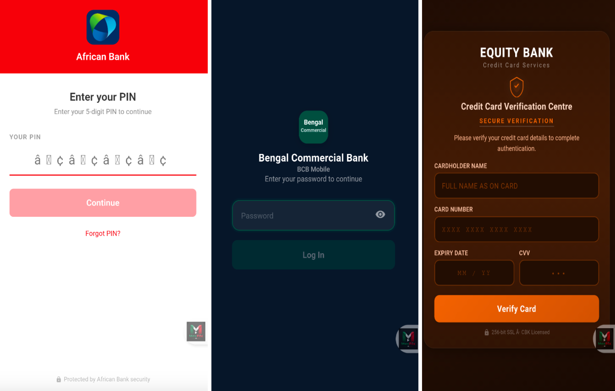 The banking Trojan overlays on top of the user's screen. | Image by Zimperium - Hackers found a way into 140 banking apps. Here's how you might be helping them