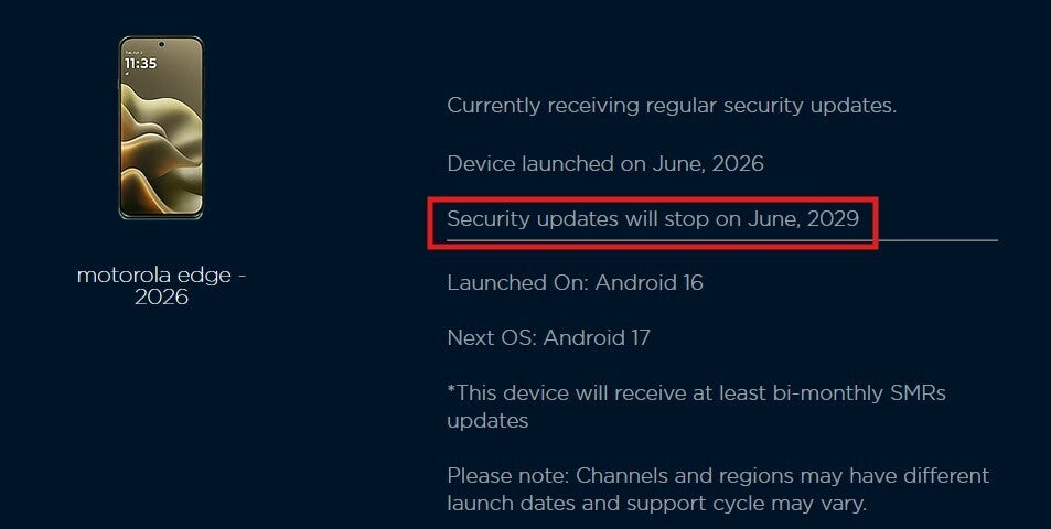 Motorola's own software update page tells the sad story.