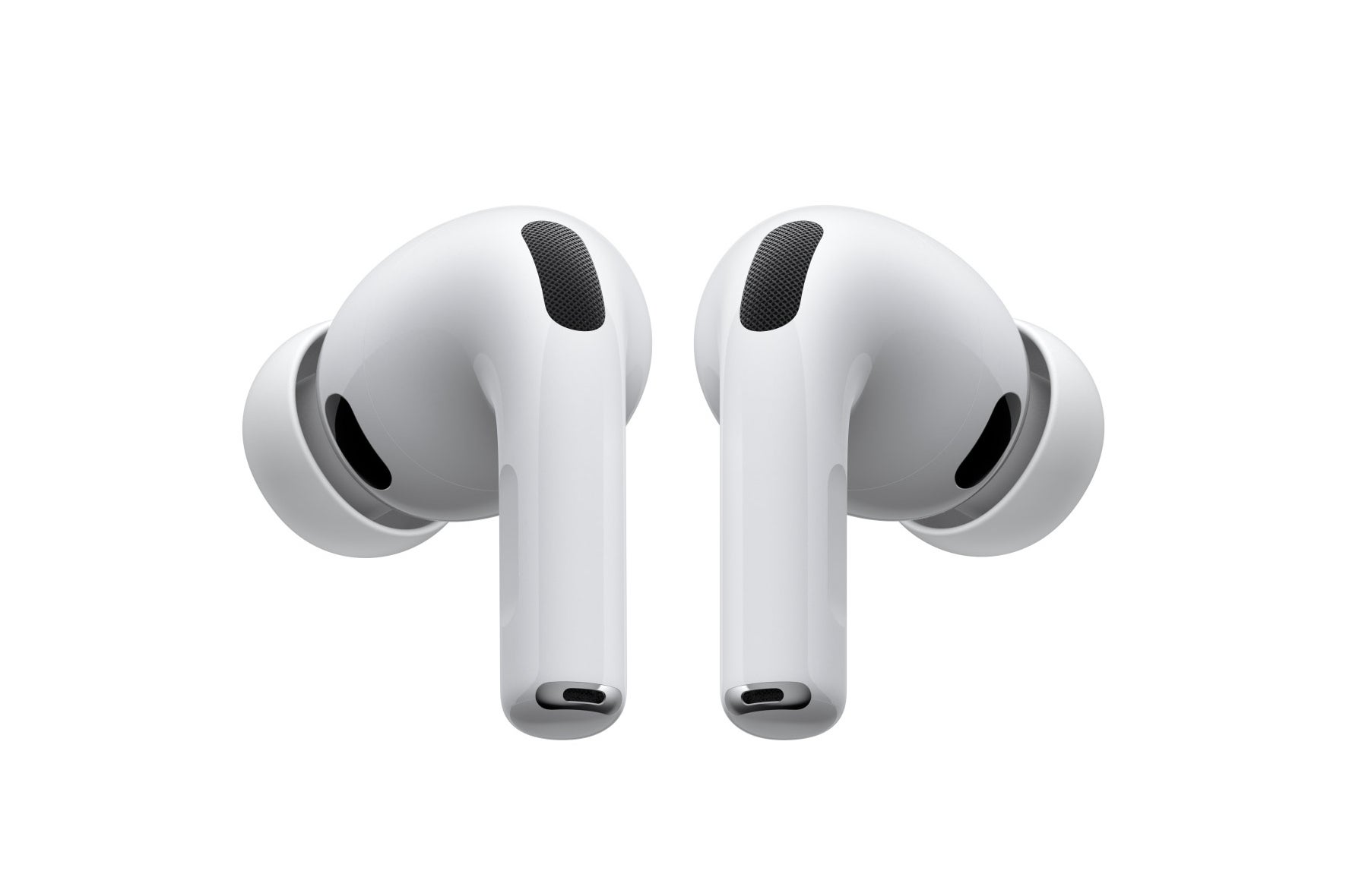 AirPods Pro 3 earbuds in white on a plain background