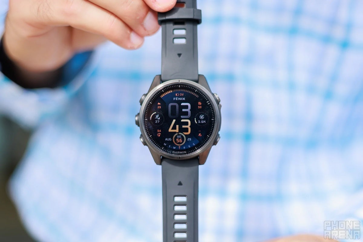 Garmin Fenix 8 in a user&amp;#039;s hand