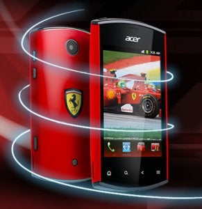 Acer Liquid Mini is also graced with a Ferrari Edition