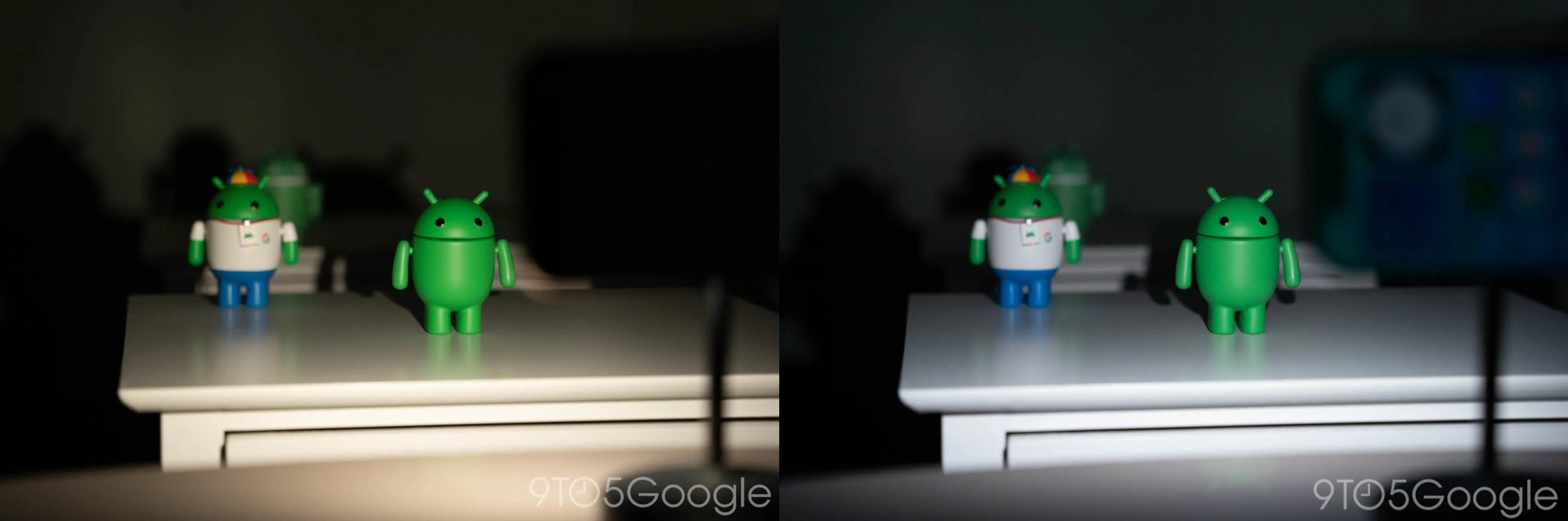 Pixel 11 Pro XL vs iPhone 15 Pro flashlight performance.