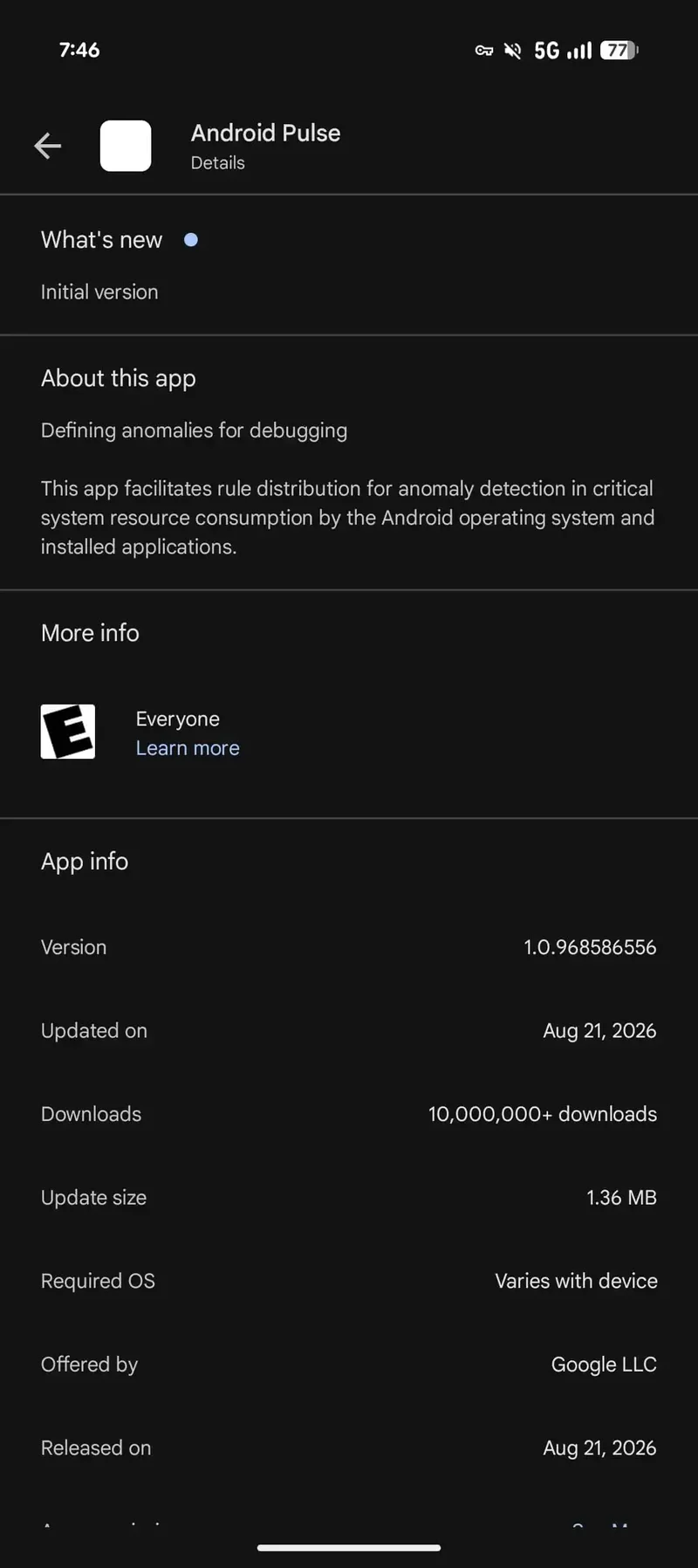 The mysterious Pulse app.