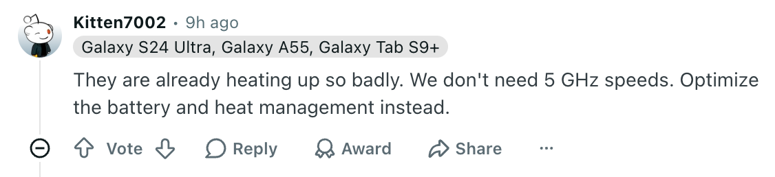 Users on Reddit are not overly excited about the new chips. | Image by Reddit (Screenshot - Galaxy S27 Ultra's processor may break new performance grounds