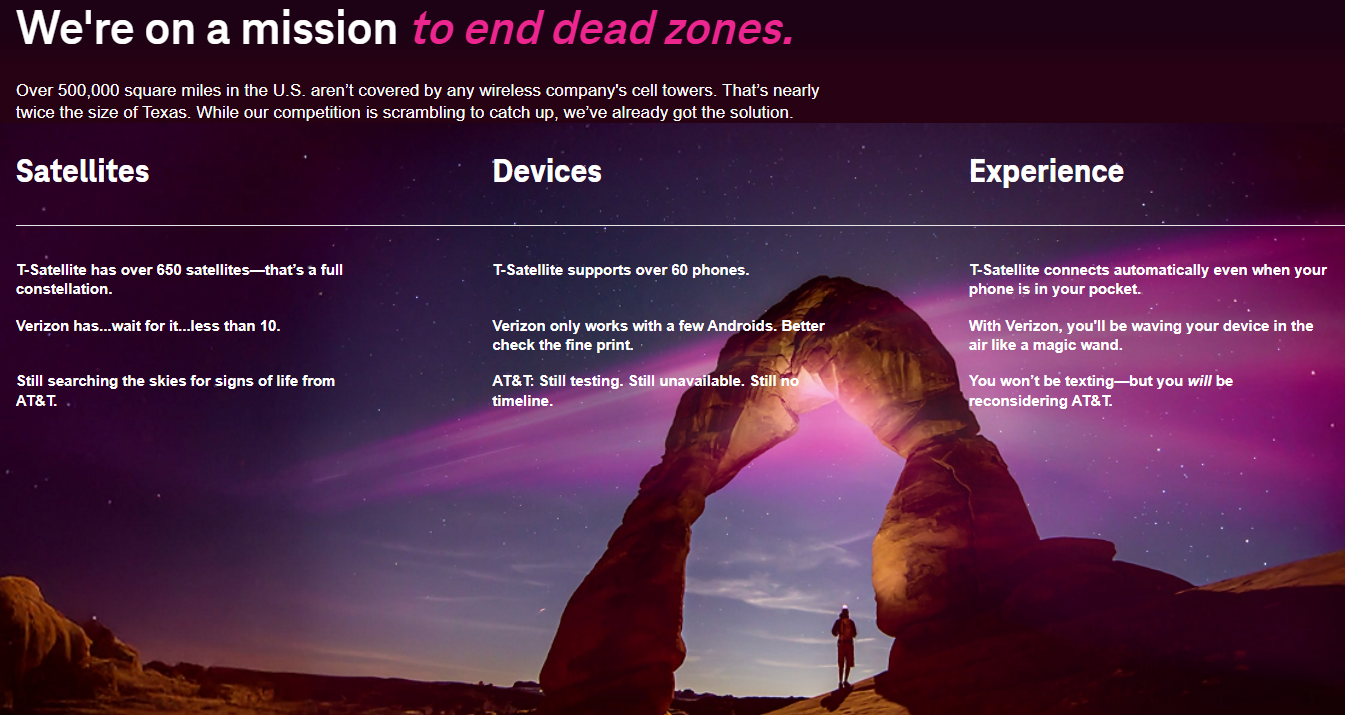 The telco wants to stay firmly on Earth. | Image by T-Mobile - T-Mobile boss throws cold water on the Starlink satellite-to-phone idea
