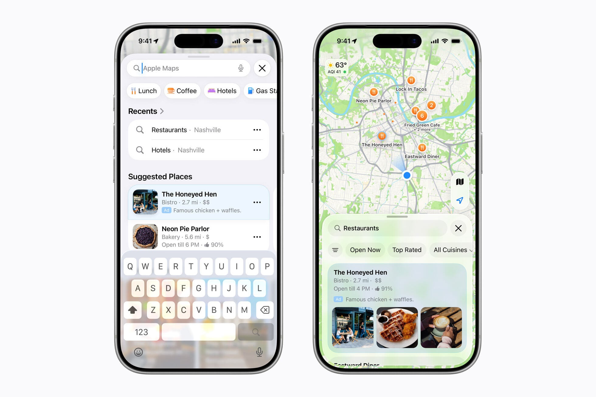 Ads in Apple Maps.