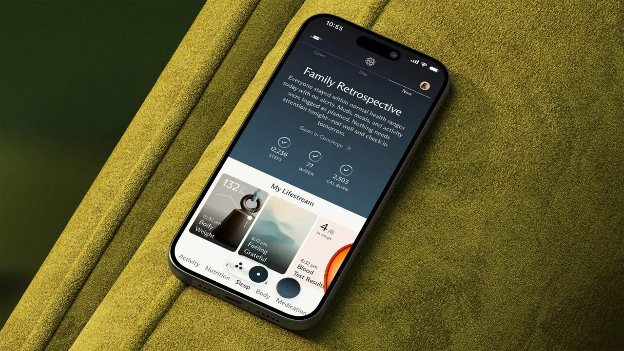 The Luffu companion app is currently in beta and uses AI to aggregate all your health data. | Image by Luffu - I'm done counting steps: Fitbit's founders built a $250 gadget for the rest of us