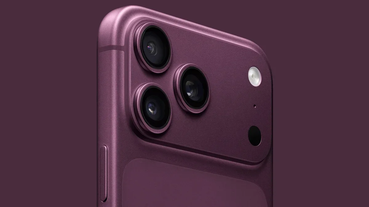 Purple iPhone closeup.