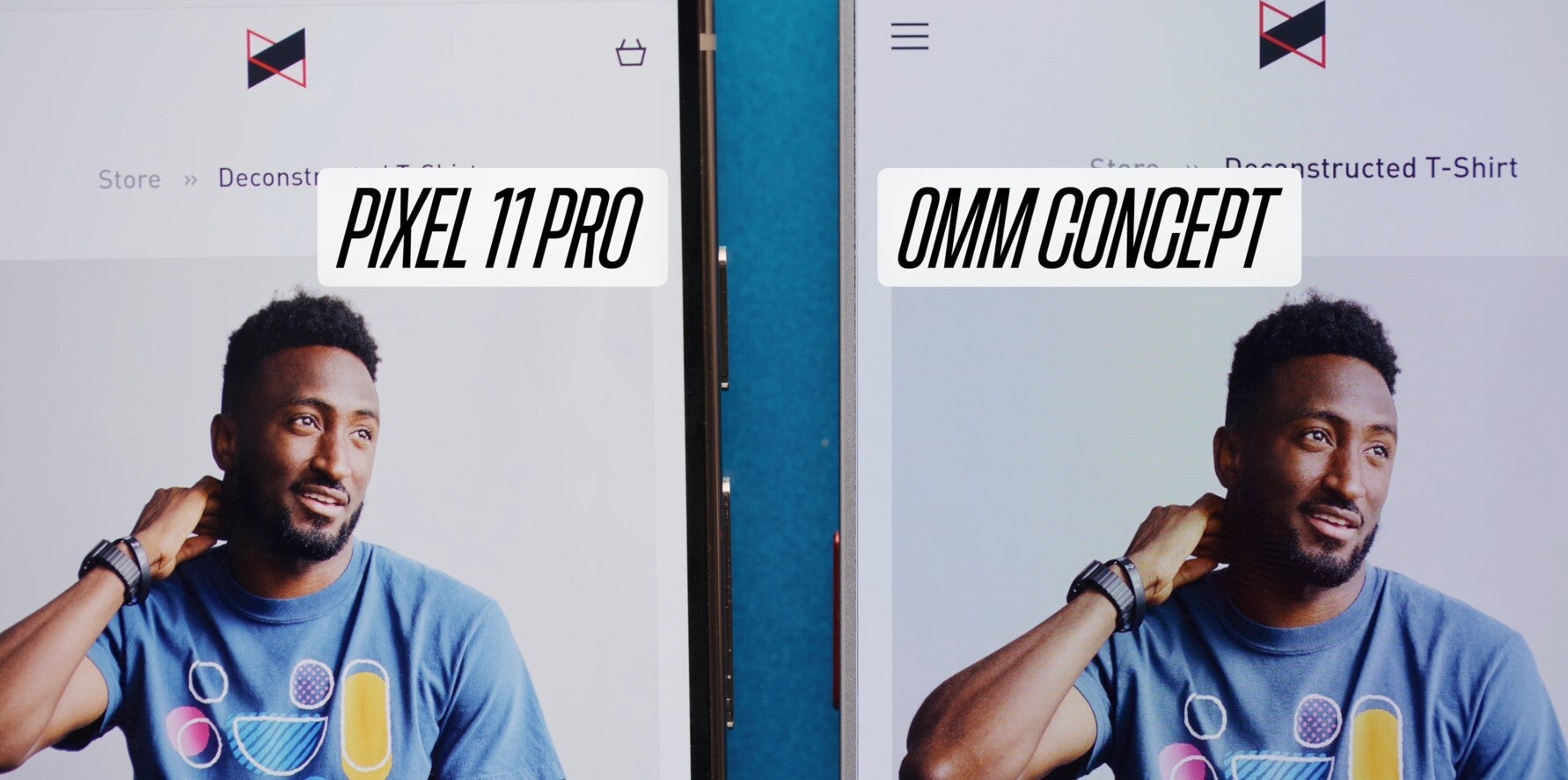 Bezel on Pixel 11 Pro vs TECNO phone.
