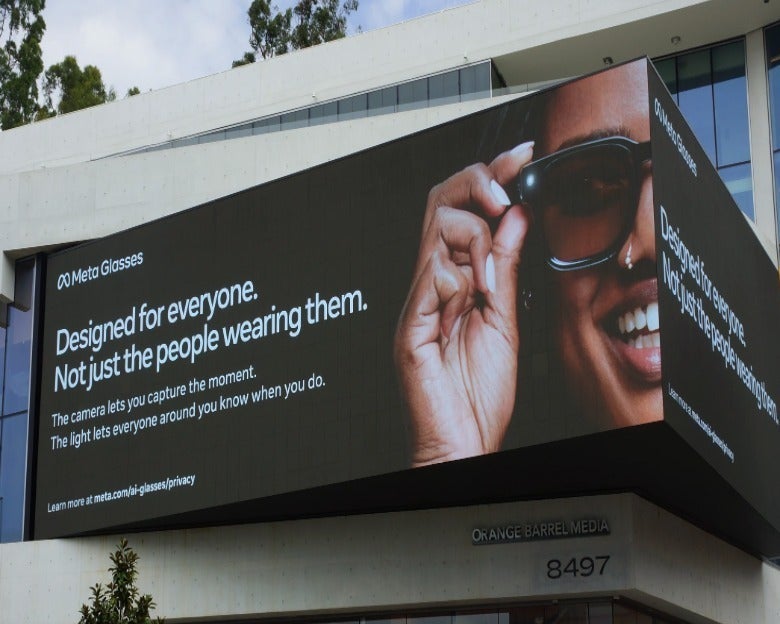 The educational billboard in Los Angeles. | Image by Meta - Why your Meta smart glasses will suddenly refuse to record video