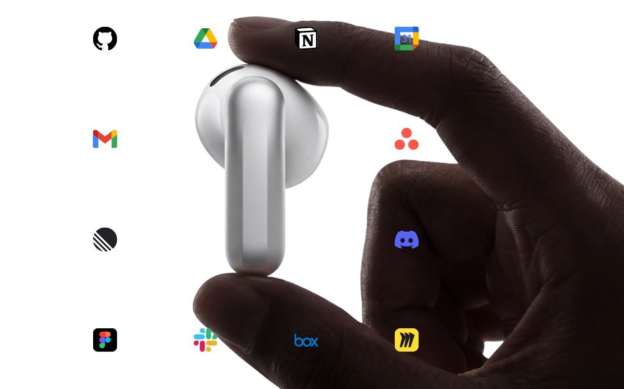 Plaud One works with a bunch of third-party apps too. | Image by Plaud - I&rsquo;m ditching my AirPods for standalone earbuds that record and translate everything