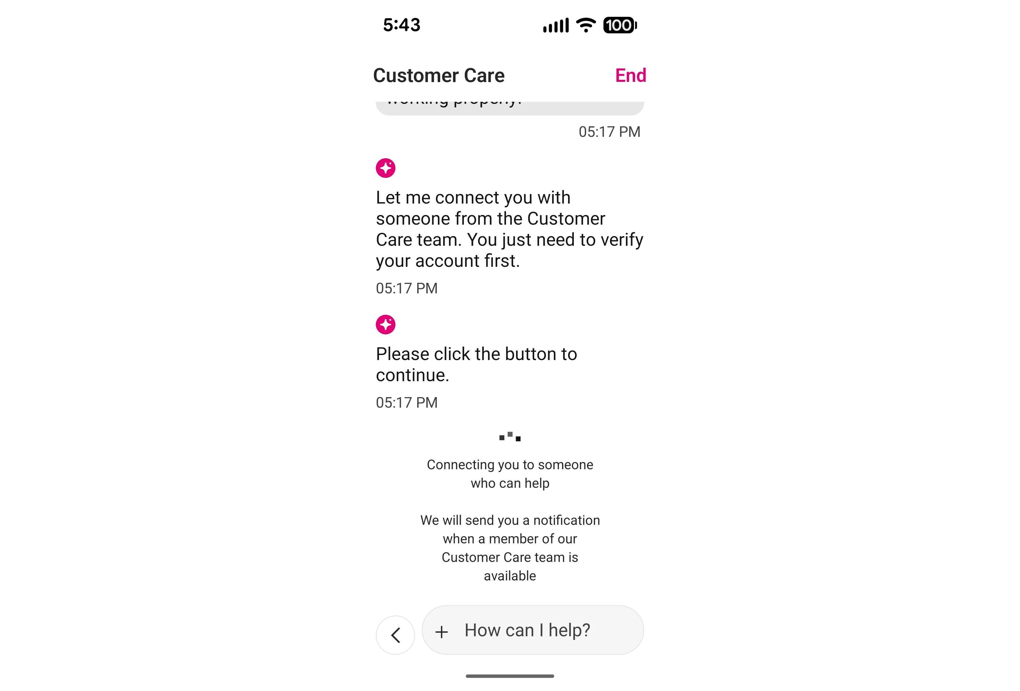 t-mobile customer care chat