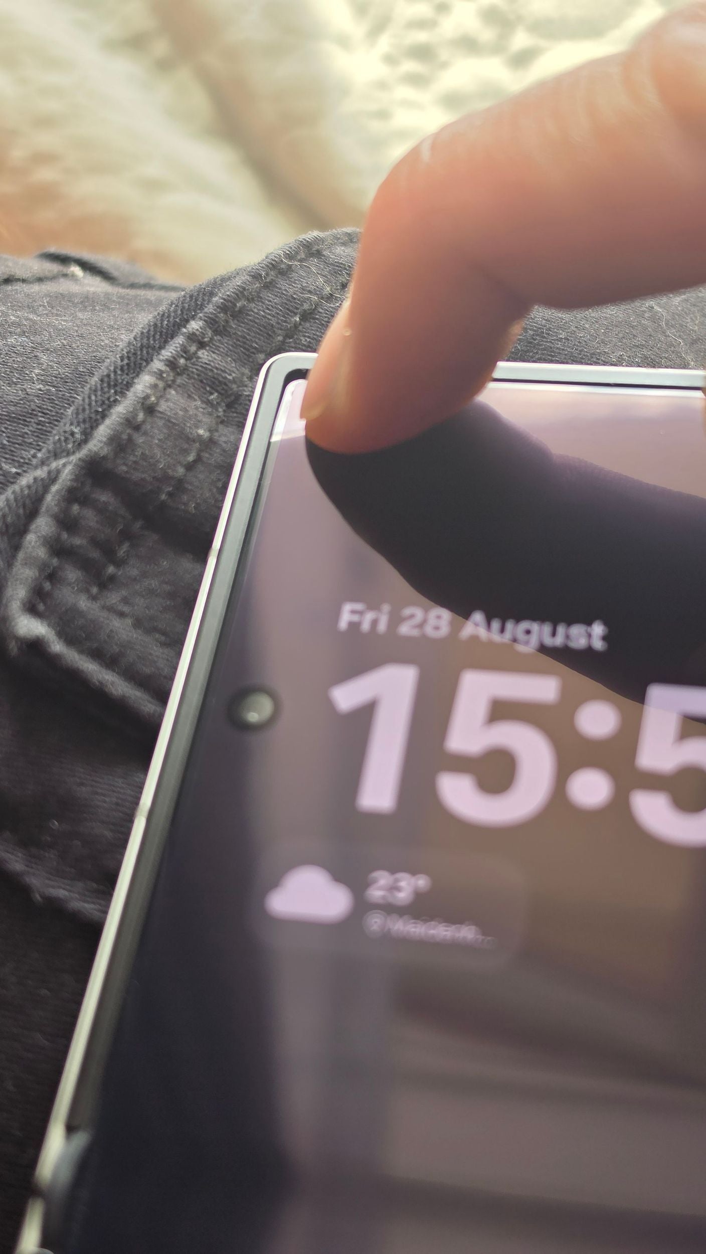 Galaxy phone closeup.
