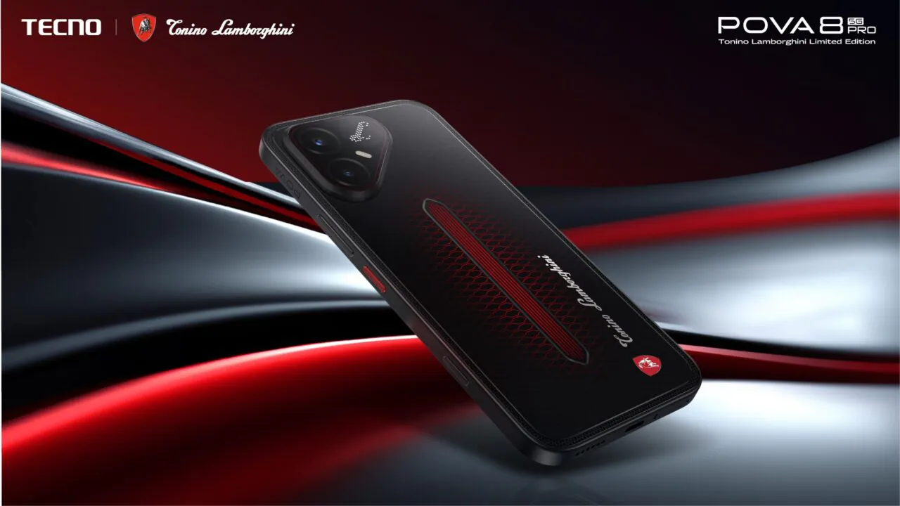 The phone looks quite sleek and stylish. | Image by Tecno - The cheapest way to own a Lamborghini isn't a car