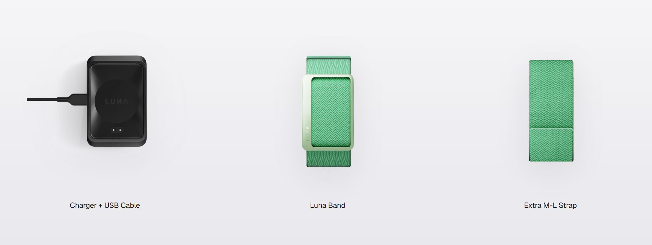 Luna Band's retail package in cool Aloe Green colorway. | Image by Luna - This Fitbit Air competitor just started shipping, and I'm getting one