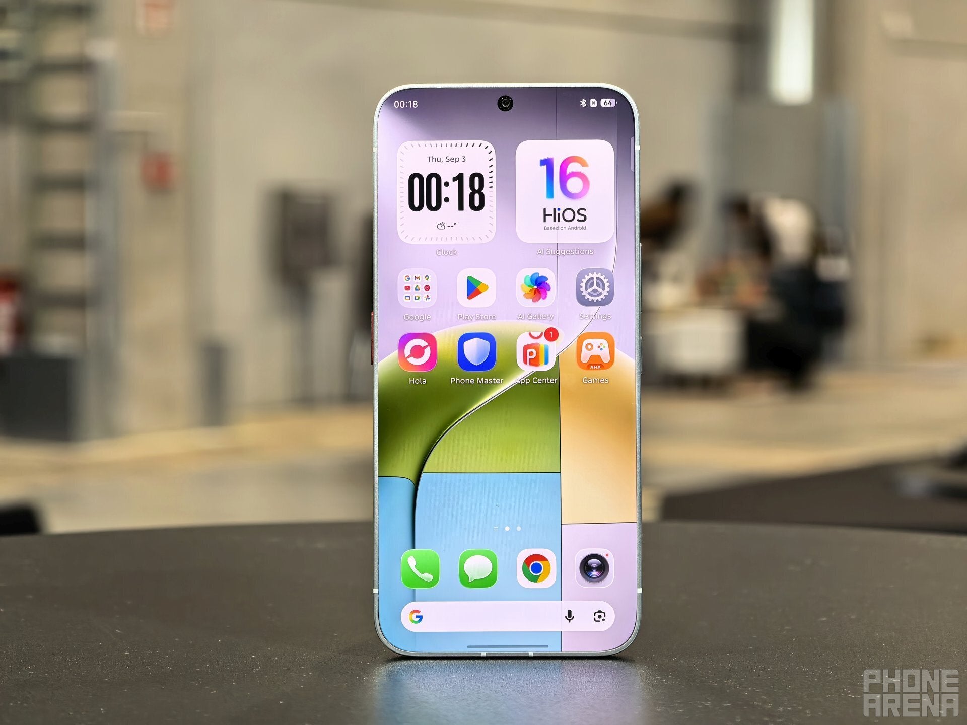 The silver frame adds just enough of a border for the screen to be its own thing, separate from the surrounding environment. | Image by PhoneArena - I used the first zero-bezel phone and it might be the future of iPhone Pro and Galaxy Ultra