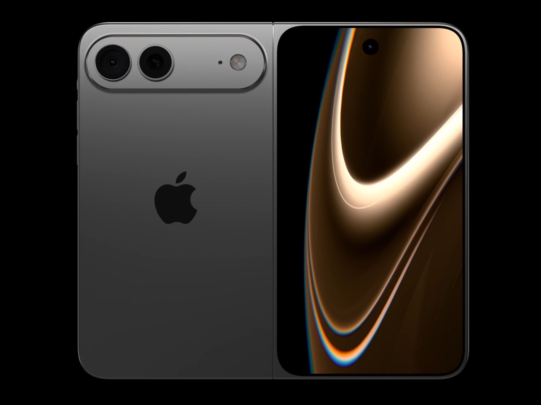 Leaked foldable iPhone Duo design render