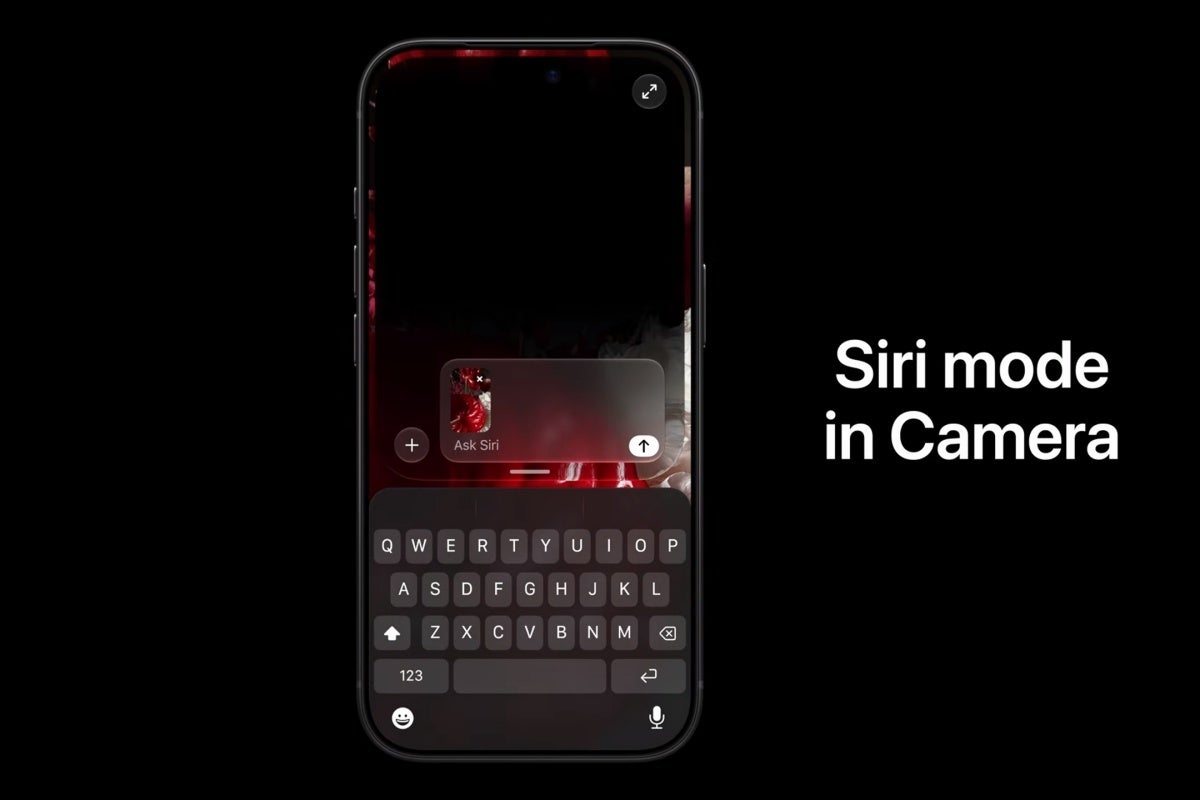 Siri mode in camera on iPhone