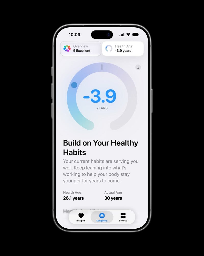 The redesigned Health app on iPhone features a new Insights tab.