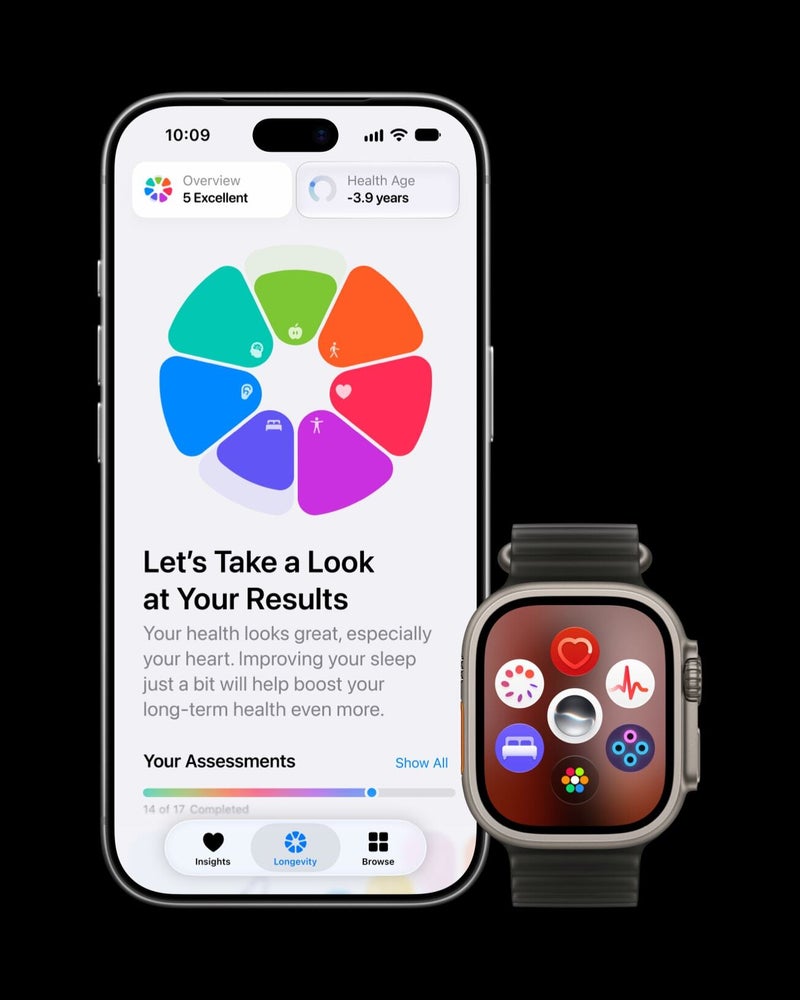 The redesigned Health app on iPhone features a new Insights tab.