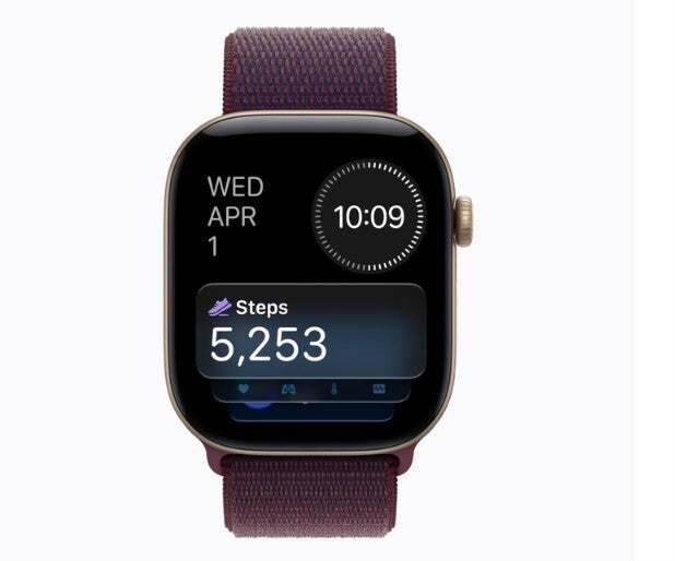 Step counter on the Apple Watch Series 12.
