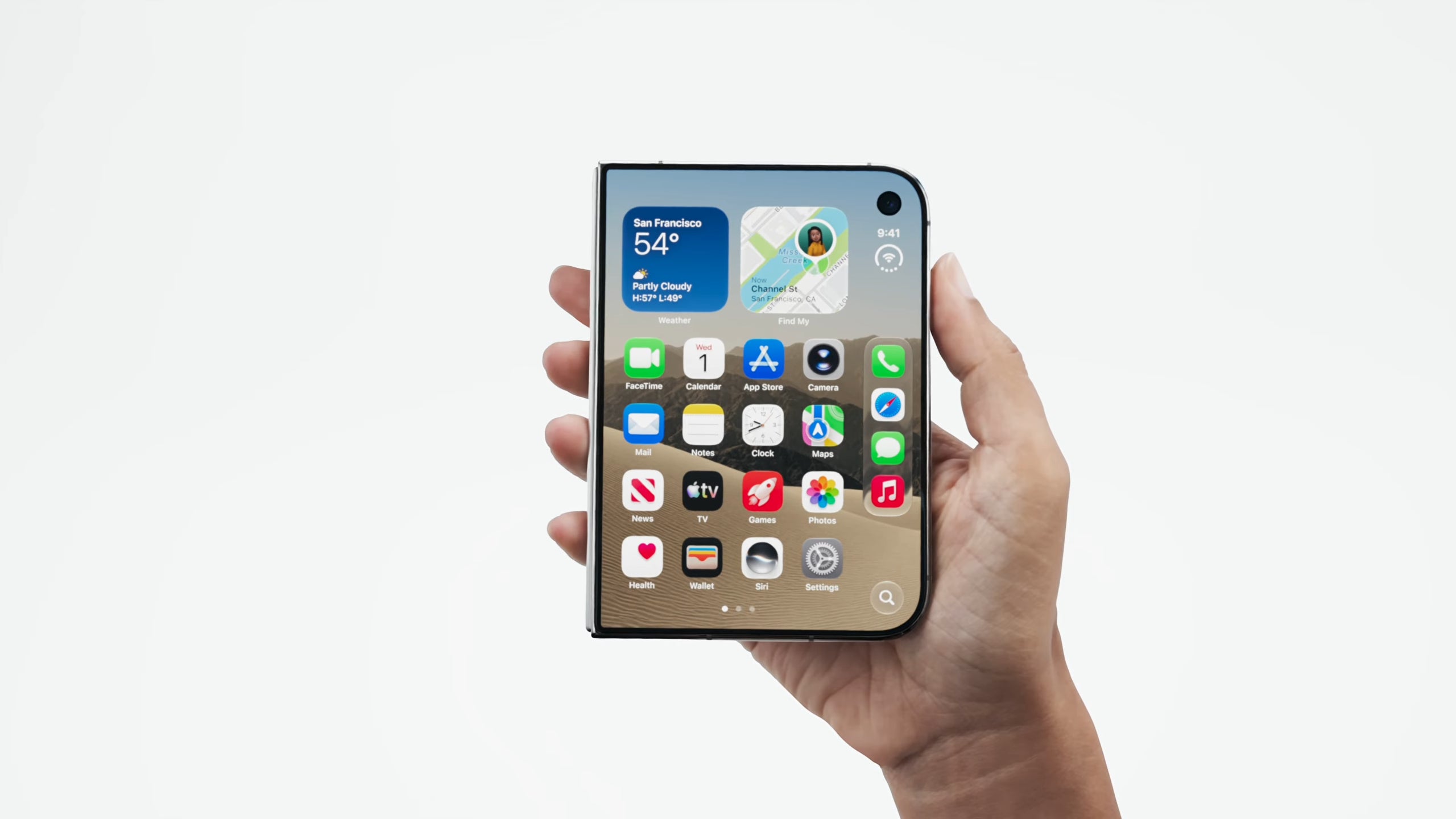 Apple foldable iPhone Duo folded