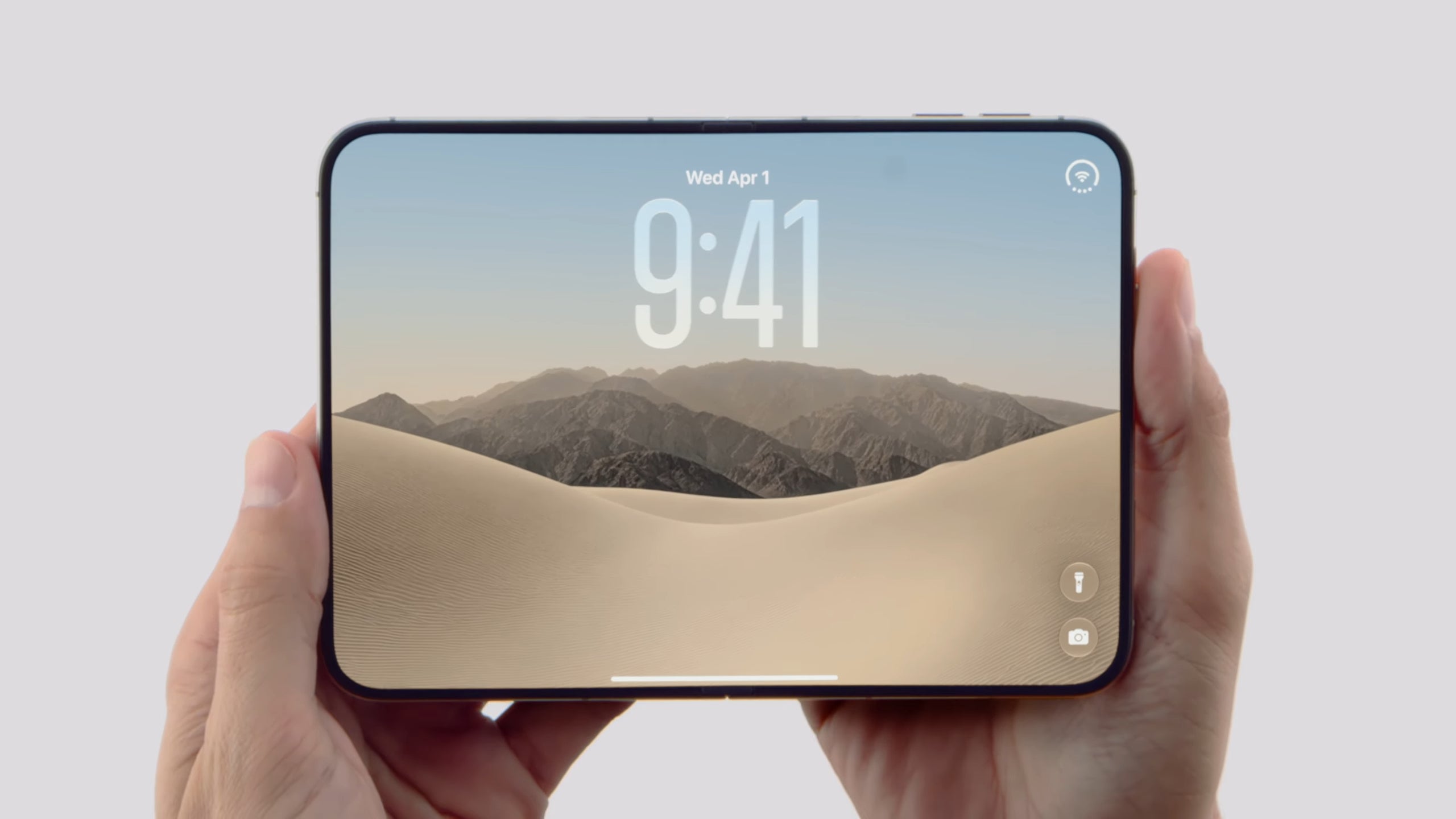Foldable iPhone Duo unfolded