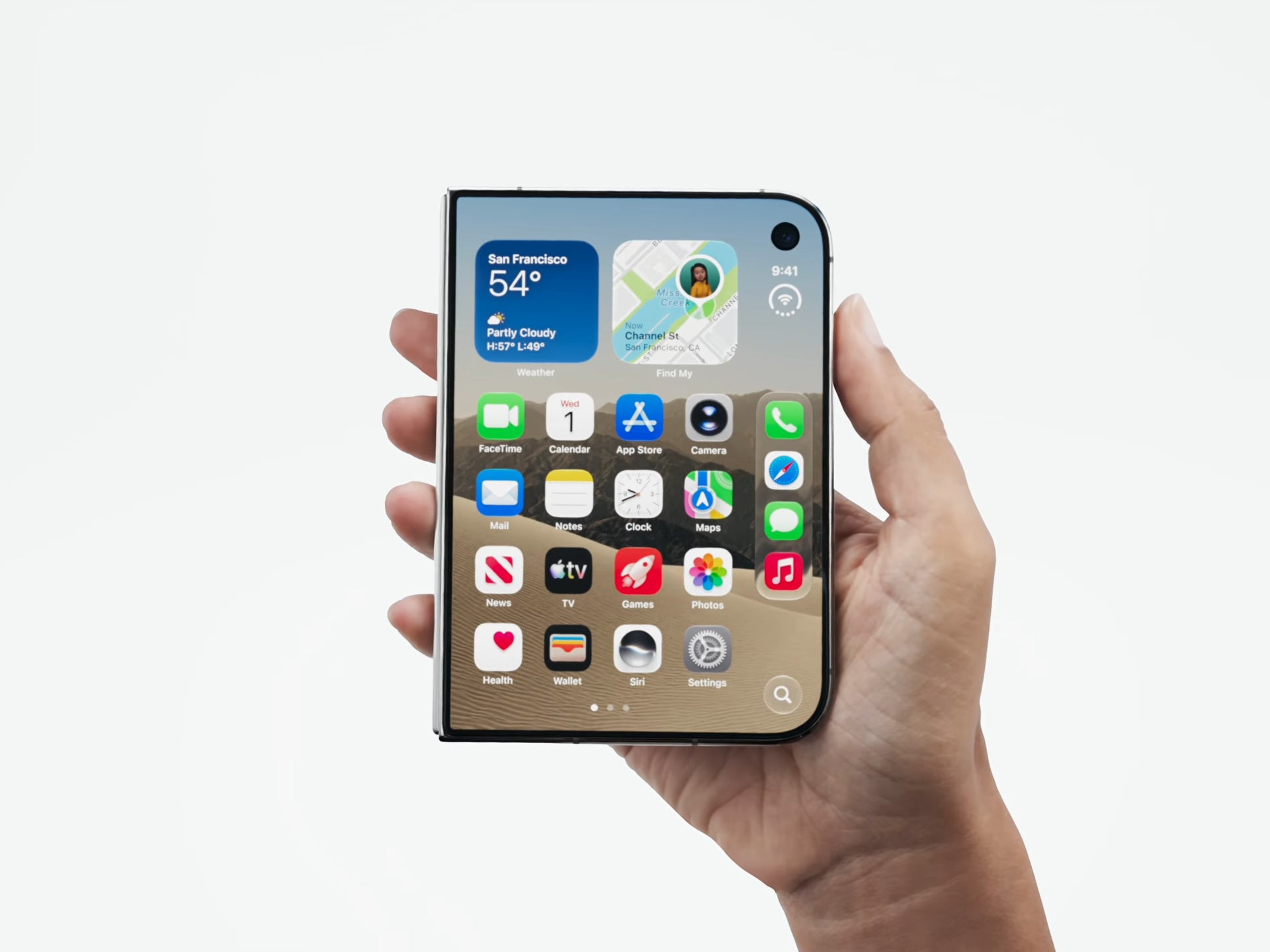 Using iPhone Duo folded