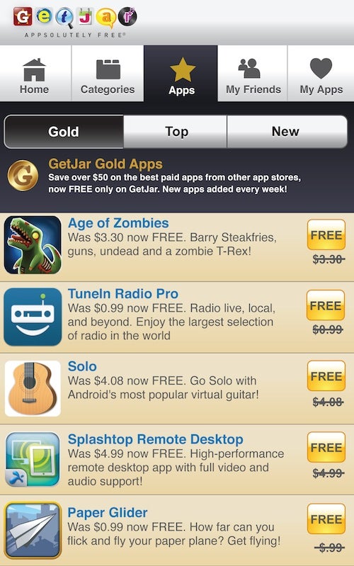 GetJar Gold challenges the Amazon Appstore, discounts a whole catalog of premium apps to free