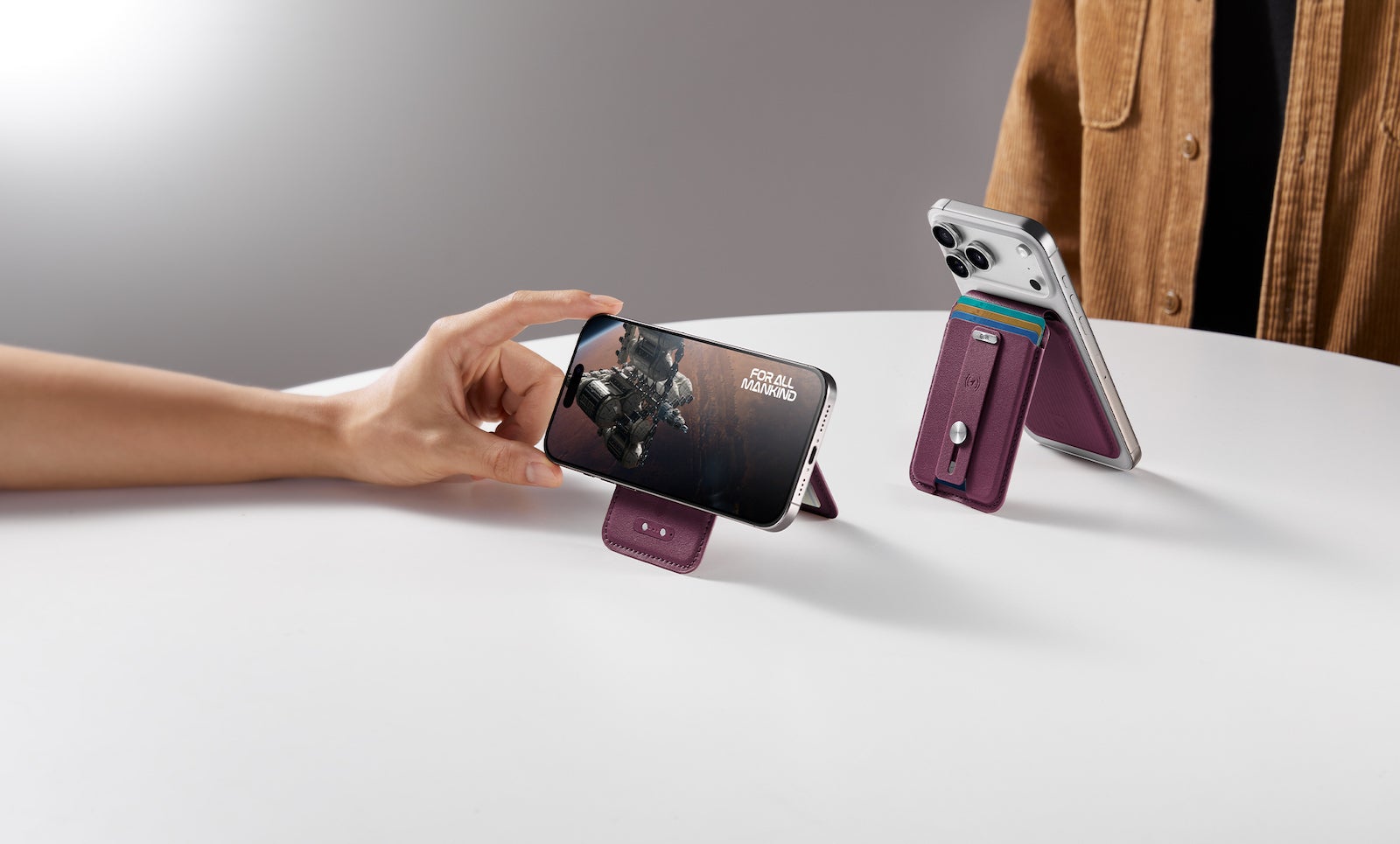 Image by ESR - Classy cases for the iPhone Duo and iPhone 18 Pro lineup: ESR Atelier Vegan Leather with Flex Stand