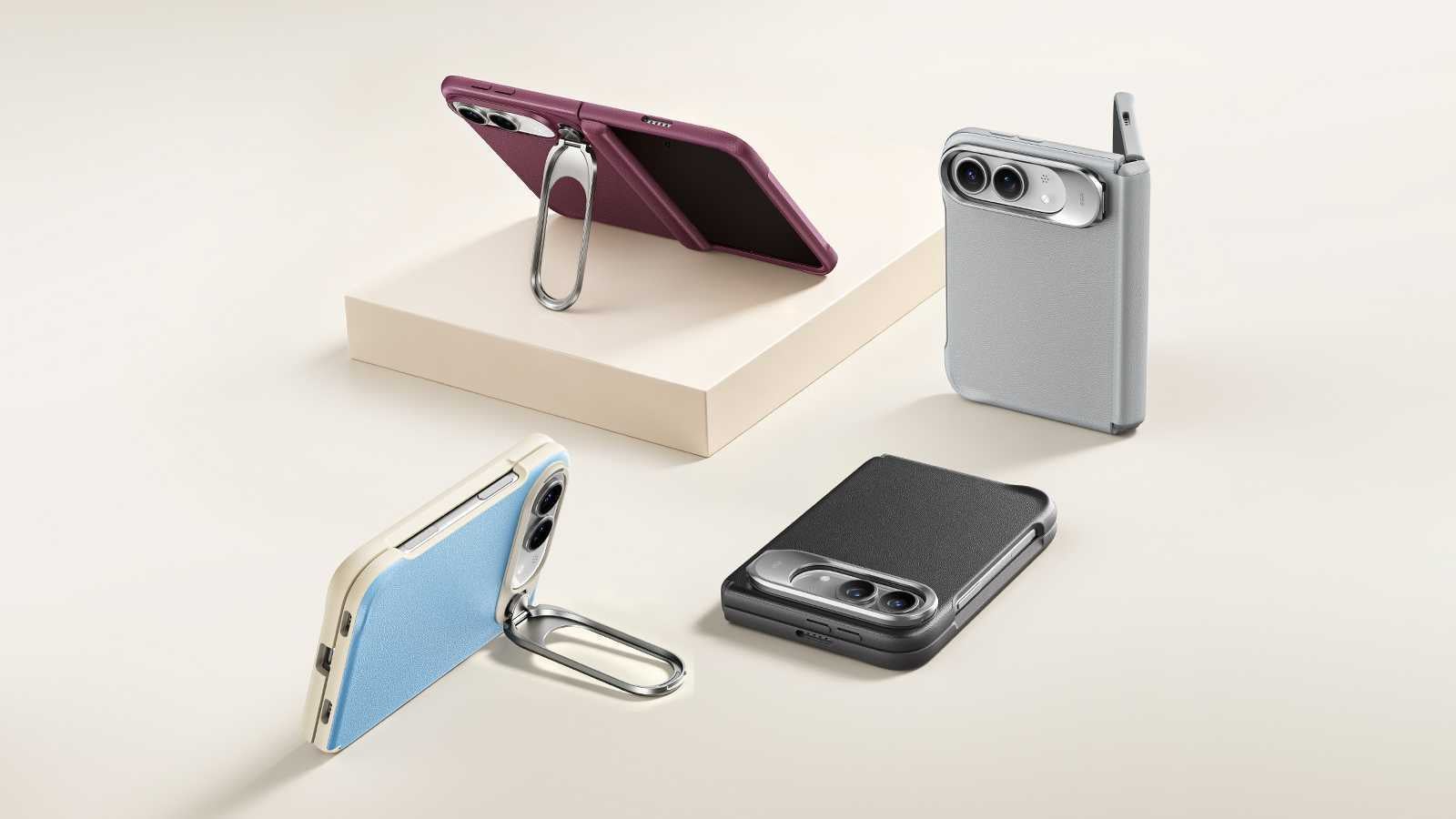 Image by ESR - Classy cases for the iPhone Duo and iPhone 18 Pro lineup: ESR Atelier Vegan Leather with Flex Stand