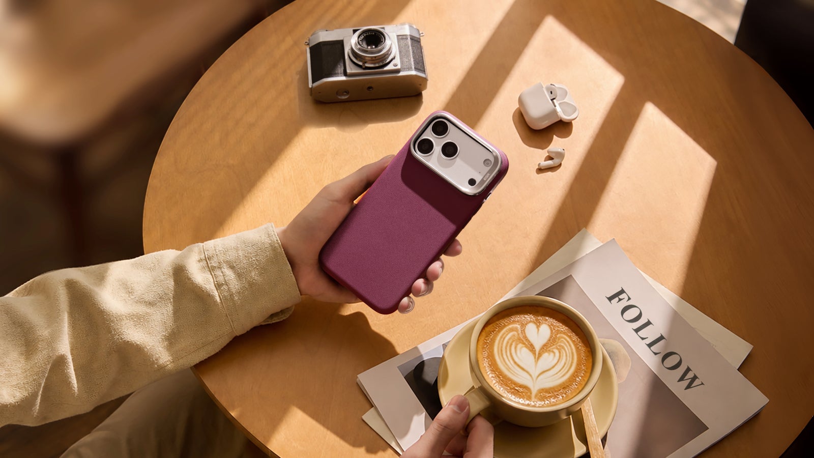 Image by ESR - Classy cases for the iPhone Duo and iPhone 18 Pro lineup: ESR Atelier Vegan Leather with Flex Stand