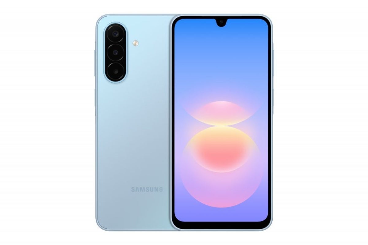 Official Samsung Galaxy A18 image in Light Blue color