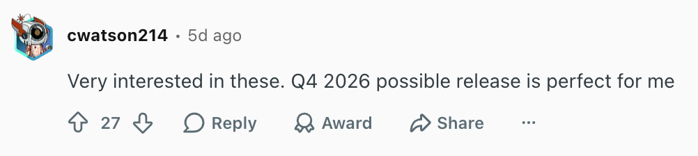 Some Samsung fans are quite intrigued by the open-ear design. | Image by Reddit (screenshot - New type of Galaxy Buds all but confirmed to launch in a matter of weeks