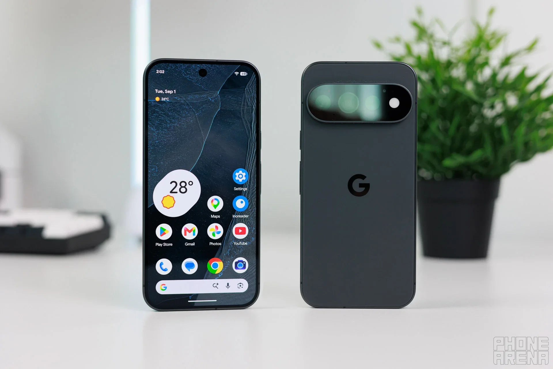I wish Google went back to its roots. | Image by PhoneArena - The Pixel 12 Pro is between a rock called the iPhone 20 Pro and a hard place called the Galaxy S27 Ultra