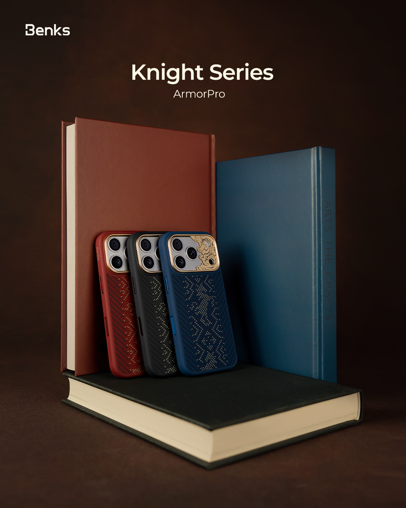 Benks Knight Pro Black, Red, and Blue cases for the iPhone 18 Pro Max/Pro.